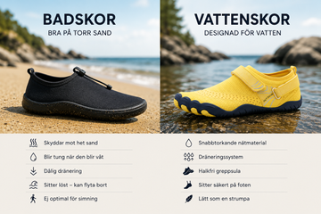 Vattenskor vs badskor – vad är egentligen skillnaden?