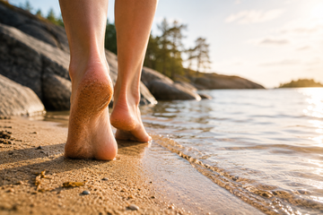 Varför du bör gå barfota på stranden (och hur du gör det säkert)