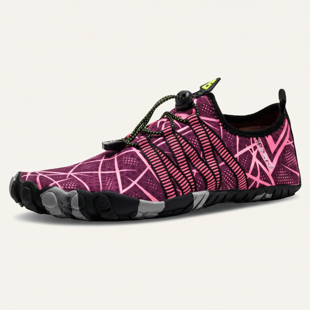 WaveCraft barfota vattenskor vuxna rosa/magenta – snabbtorkande och flexibel passform för strand och vandring | footflow
